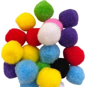 Pompones multicolor acrilico